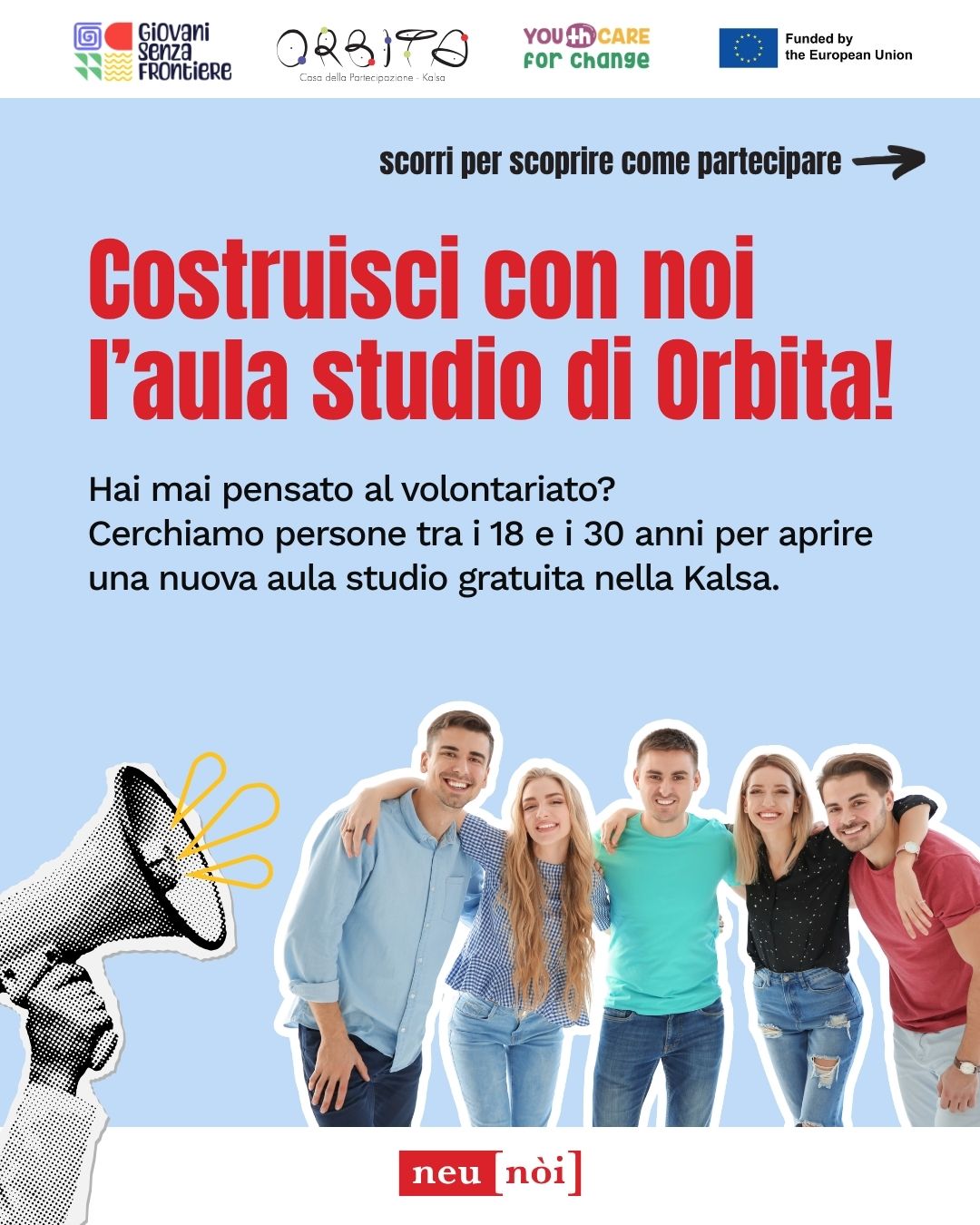 Call volontariato - Costruiamo l'aula studio di Orbita!